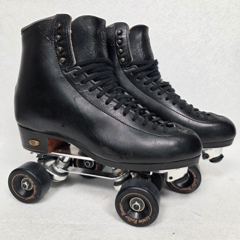 Vtg 70's Riedell 355 Grand Prix Roller Skates 10 Snyder Plates Roller Bones